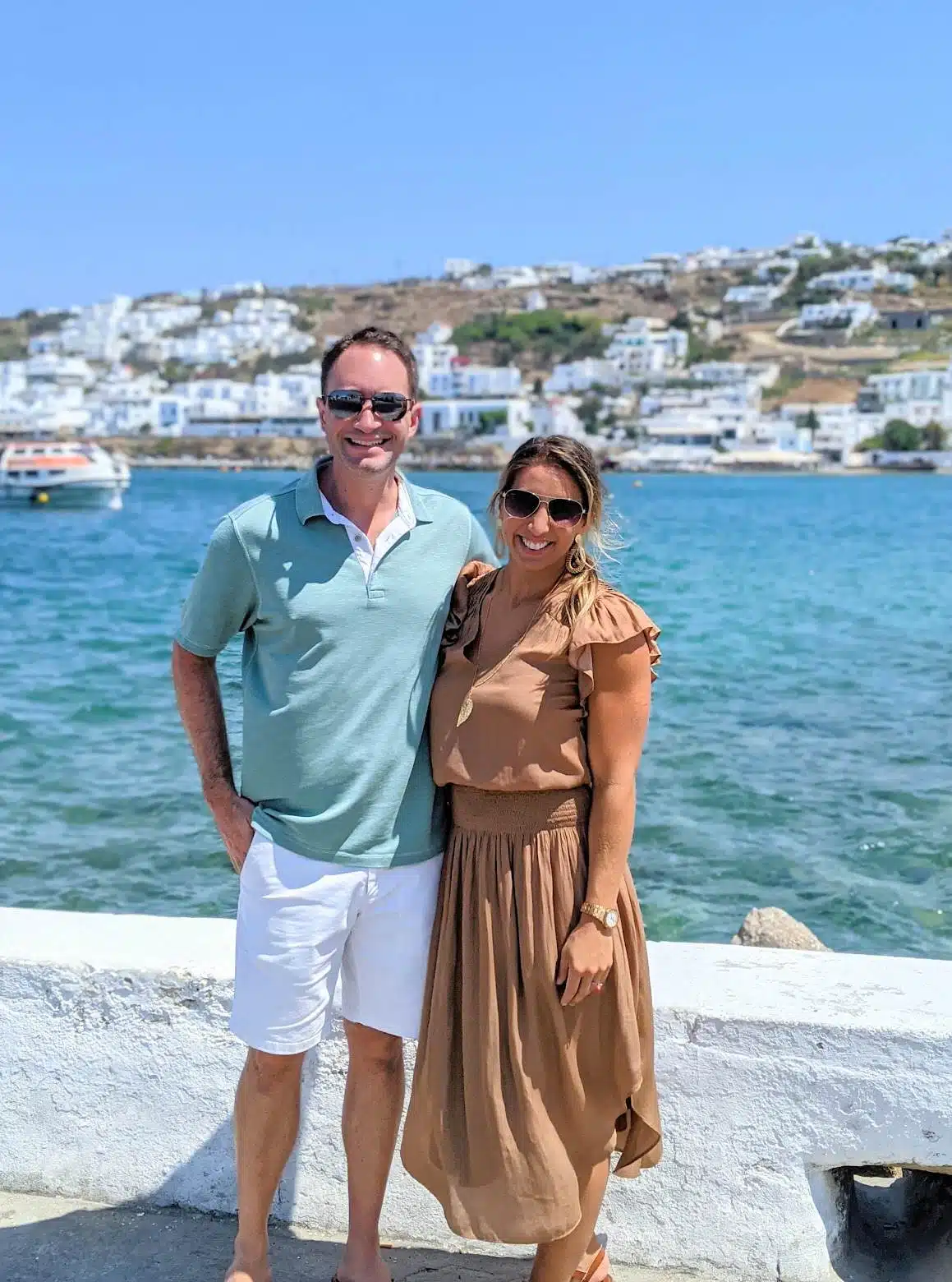 Jason and Jennifer in Mykonos, Greece.