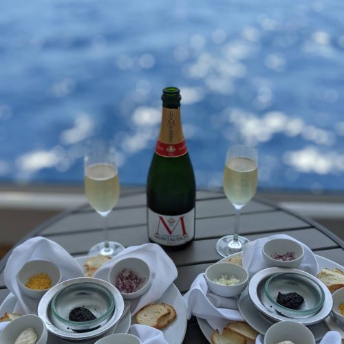 seabourn caviar and champagne
